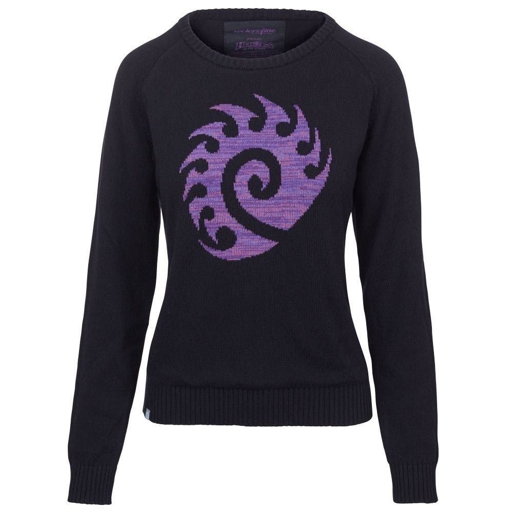 Starcraft Cotton Knit Graphic Print Sweater in Black Size XL